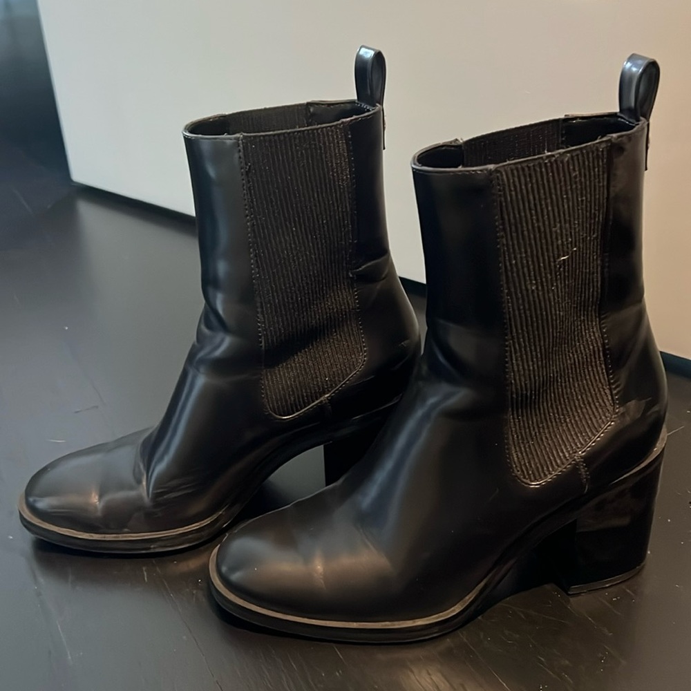 Zara Black Leather Boots